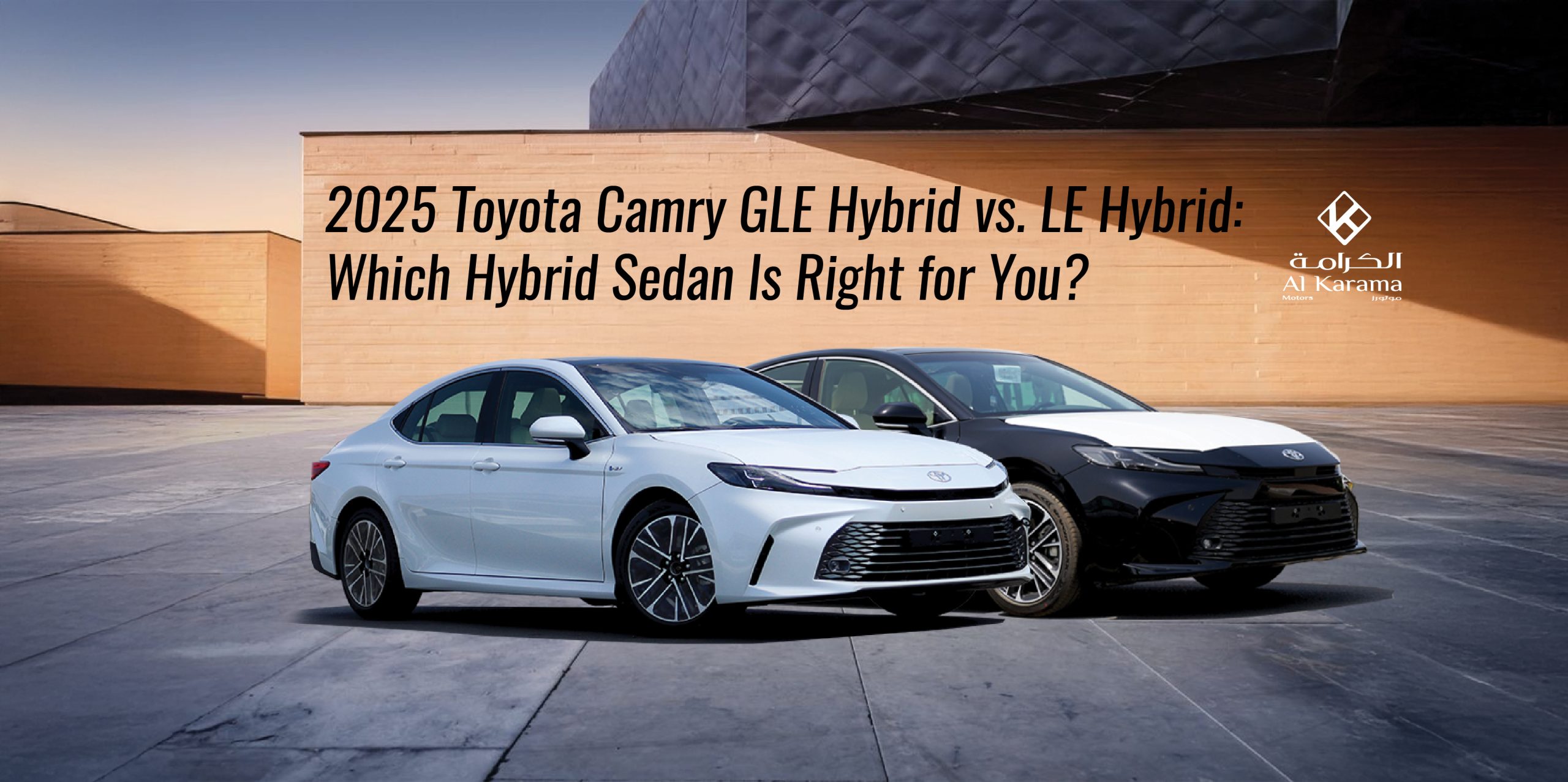 a white and black car parked in front of a building