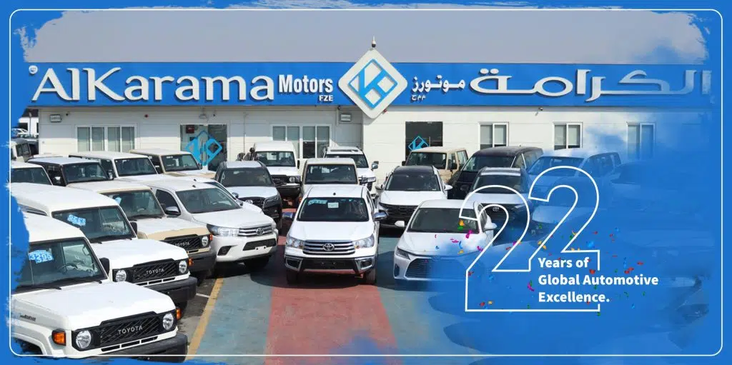 Al Karama Motors showroom in Dubai Auto Zone with a wide range of brand-new vehicles