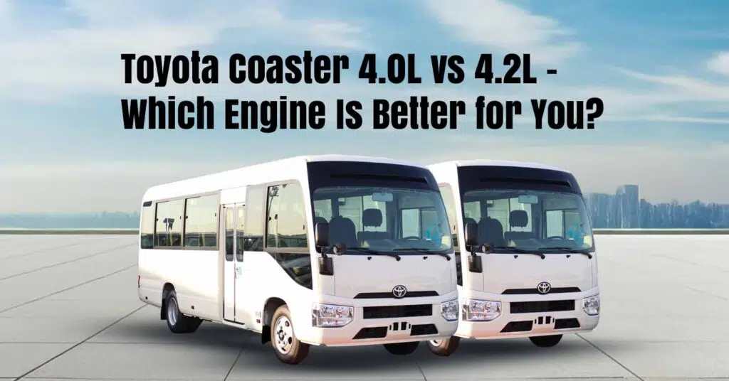 Toyota Coaster 4.0L and 4.2L diesel engine comparison
