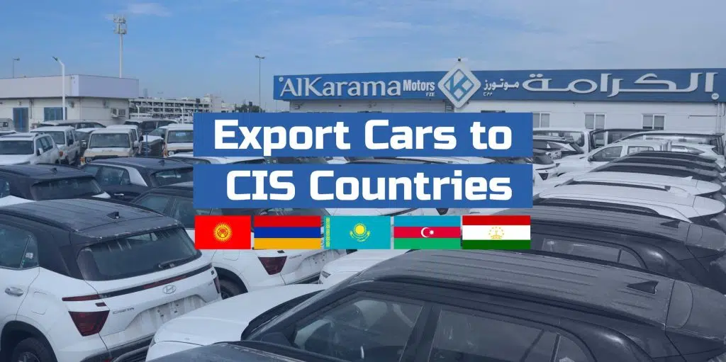 Brand-new cars in Dubai prepared for export to CIS countries
