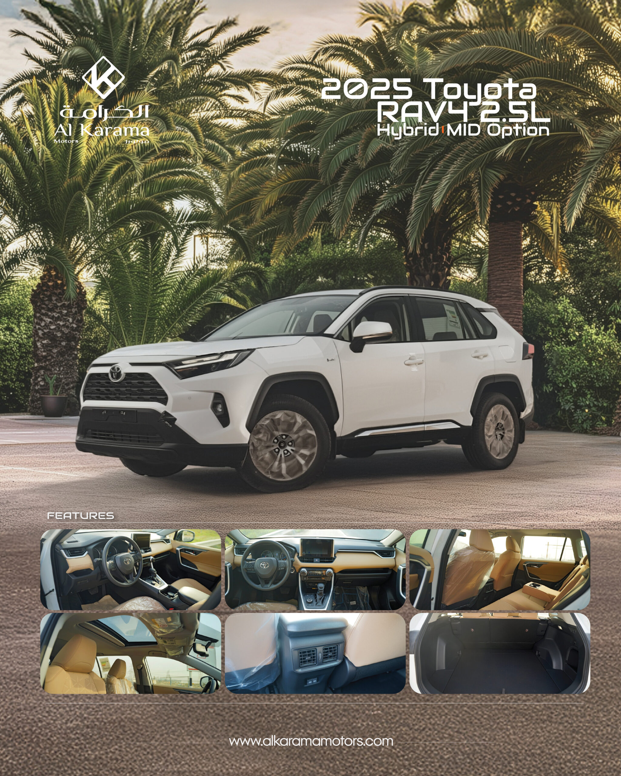 2025 Toyota RAV4 2.5L Hybrid MID Option White - 1080X1350-04-02