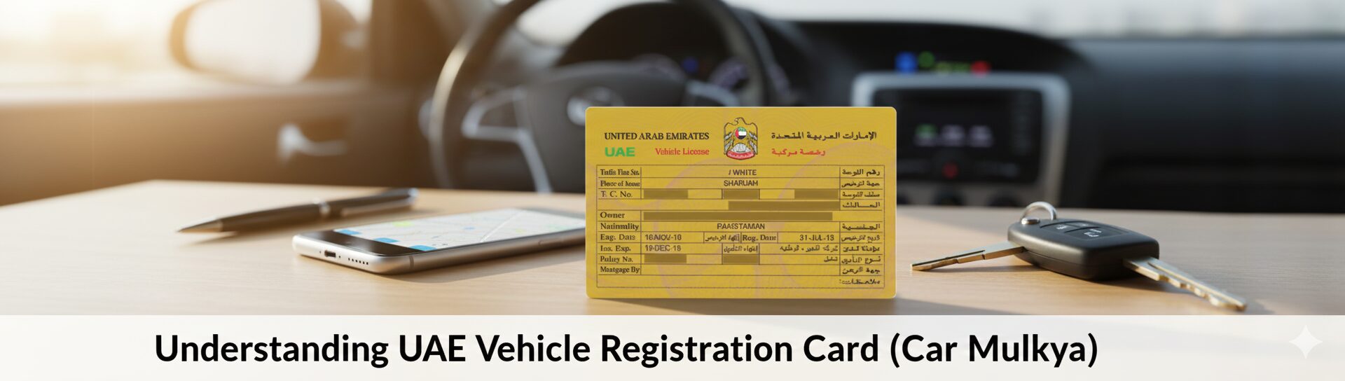 Vehicle Registration Card, Car Mulkiya