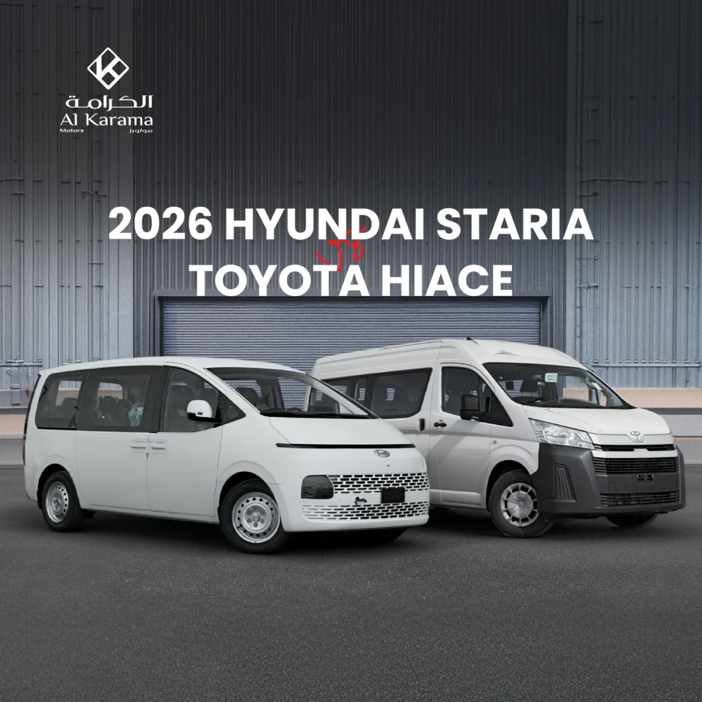 2026 Hyundai Staria and Toyota HiAce commercial passenger vans