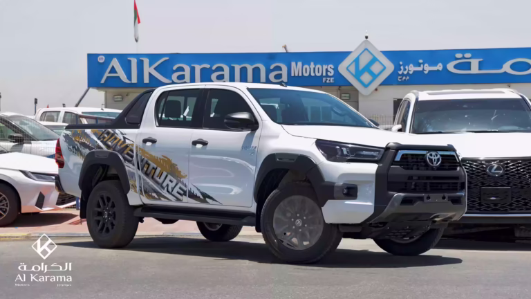 2026 Toyota Hilux Adventure V6 Double Cab 4WD White at Al Karama Motors Dubai