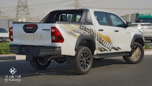 2026 Toyota Hilux Adventure White Double Cab rear three-quarter view