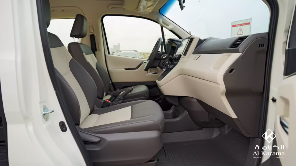 Toyota Hiace 3.5L GL front passenger seats and dashboard