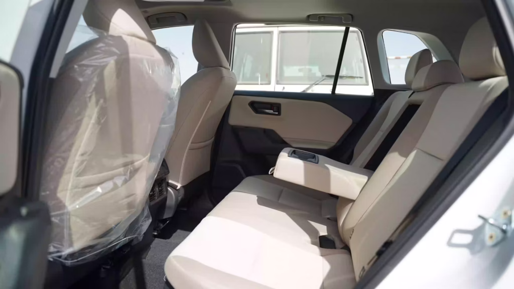 Rear seats of 2026 Toyota RAV4 XLE Hybrid White