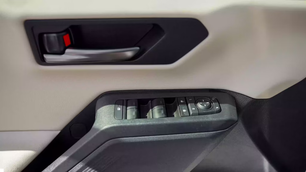 Toyota RAV4 XLE driver door and window controls