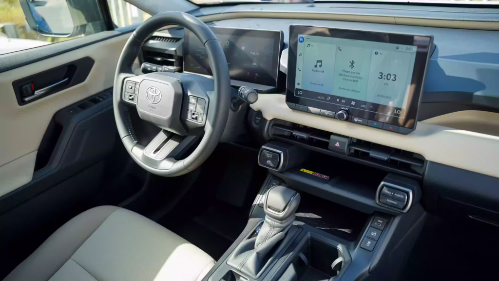 Toyota RAV4 XLE dashboard with 10.5 inch touchscreen