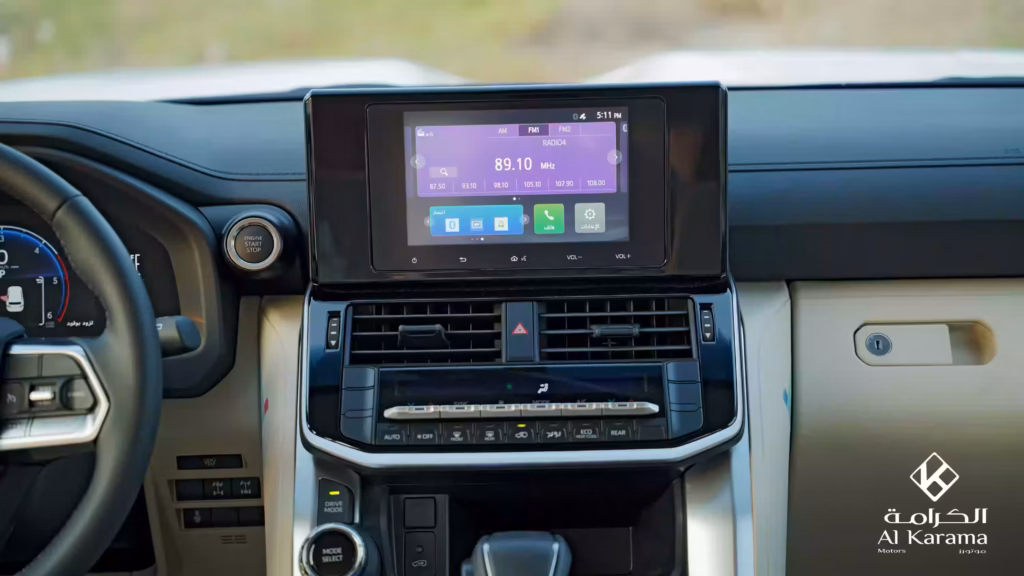 Toyota Land Cruiser LC300 infotainment screen and climate control panel