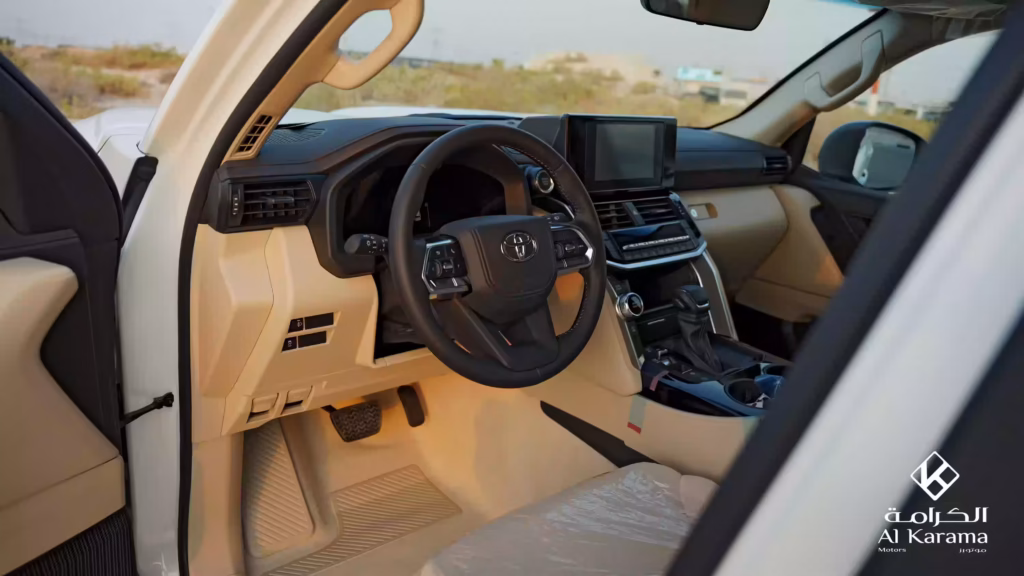 2026 Toyota Land Cruiser LC300 driver cockpit and beige interior