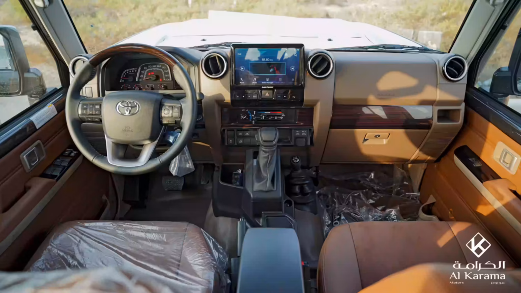 2026 Toyota Land Cruiser LC79 full dashboard steering wheel and infotainment screen